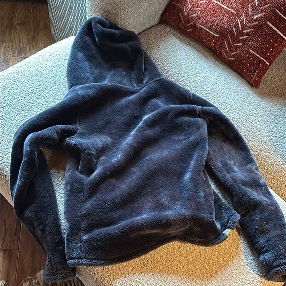 Velvety Black Hooded Jacket by Bench - Picture 7 of 7